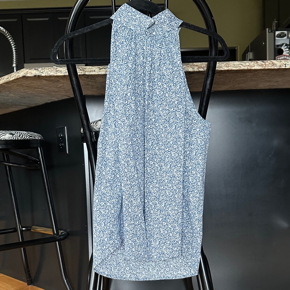J. Crew Blue Floral Blouse